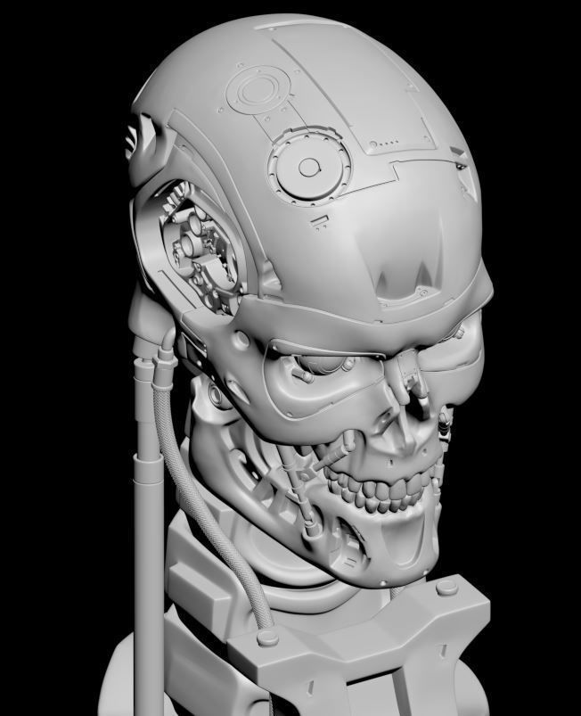 T-800 Skull Terminator 2 Judgment Day V2 Replica 3D print model_30