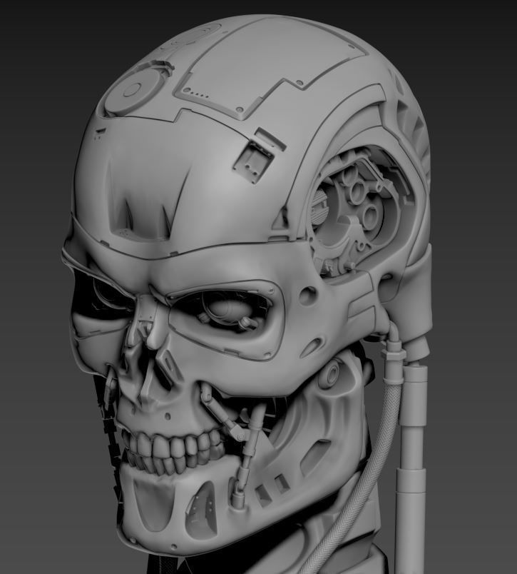 T-800 Skull Terminator 2 Judgment Day V2 Replica 3D print model_37