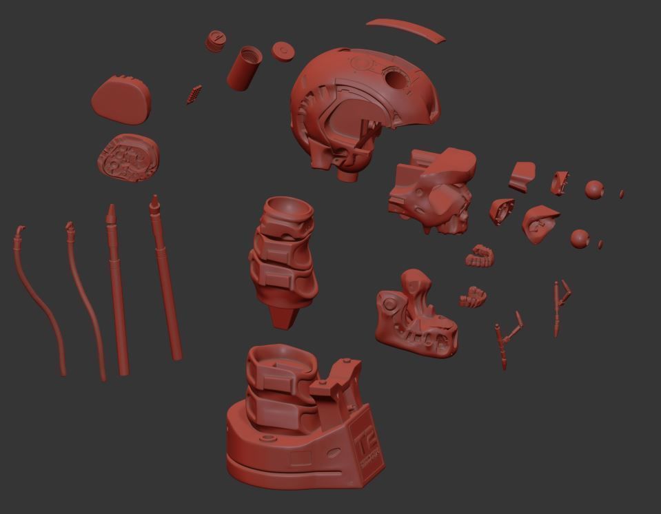 T-800 Skull Terminator 2 Judgment Day V2 Replica 3D print model_20