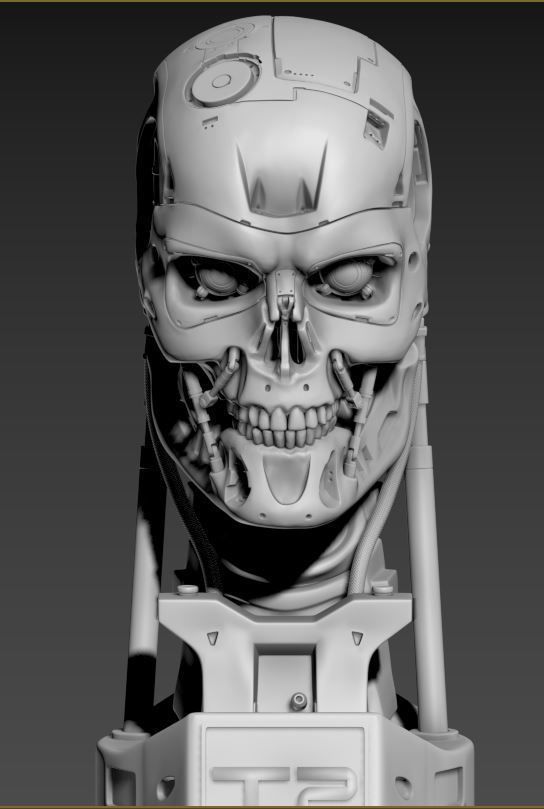 T-800 Skull Terminator 2 Judgment Day V2 Replica 3D print model_45