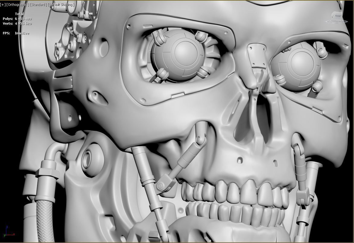 T-800 Skull Terminator 2 Judgment Day V2 Replica 3D print model_28