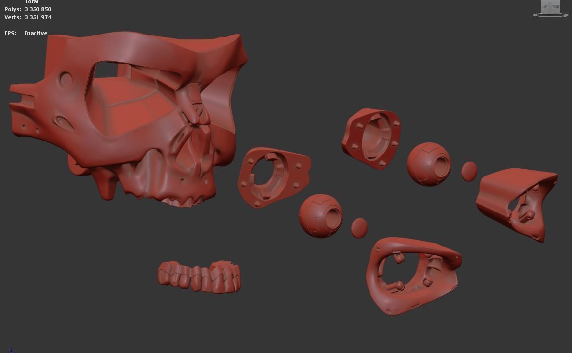 T-800 Skull Terminator 2 Judgment Day V2 Replica 3D print model_16