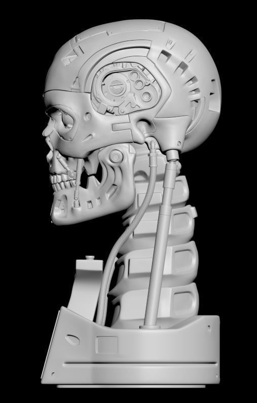 T-800 Skull Terminator 2 Judgment Day V2 Replica 3D print model_24