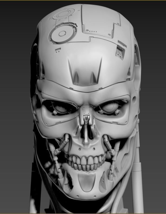T-800 Skull Terminator 2 Judgment Day V2 Replica 3D print model_47