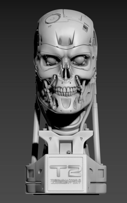 T-800 Skull Terminator 2 Judgment Day V2 Replica 3D print model_39