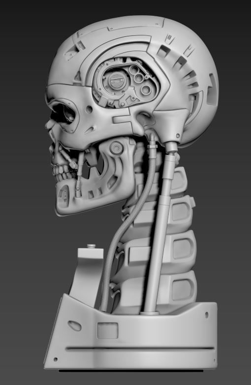 T-800 Skull Terminator 2 Judgment Day V2 Replica 3D print model_42