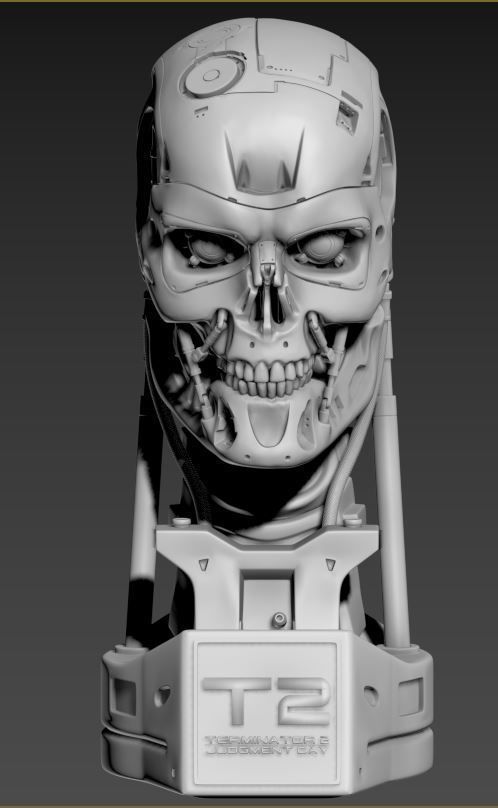 T-800 Skull Terminator 2 Judgment Day V2 Replica 3D print model_10