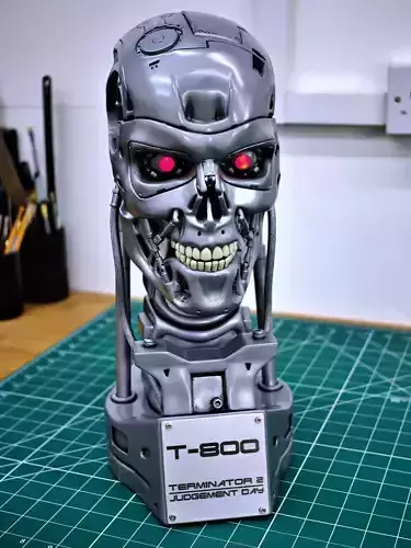 T-800 Skull Terminator 2 Judgment Day V2 Replica 3D print model