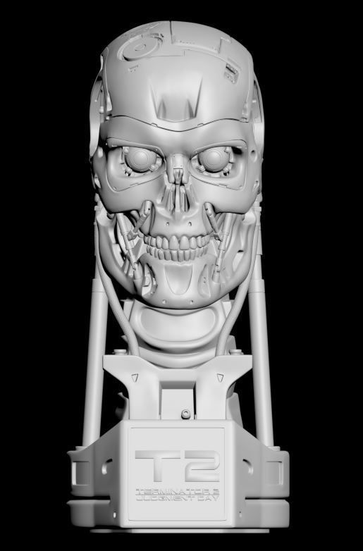 T-800 Skull Terminator 2 Judgment Day V2 Replica 3D print model_21
