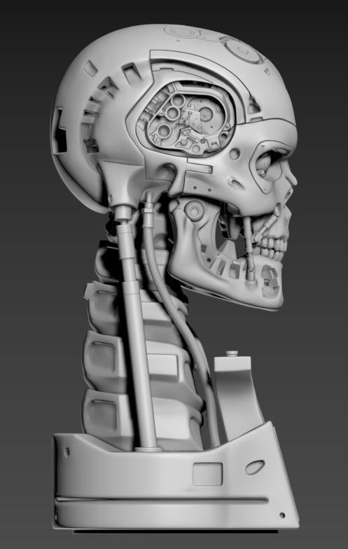 T-800 Skull Terminator 2 Judgment Day V2 Replica 3D print model_41