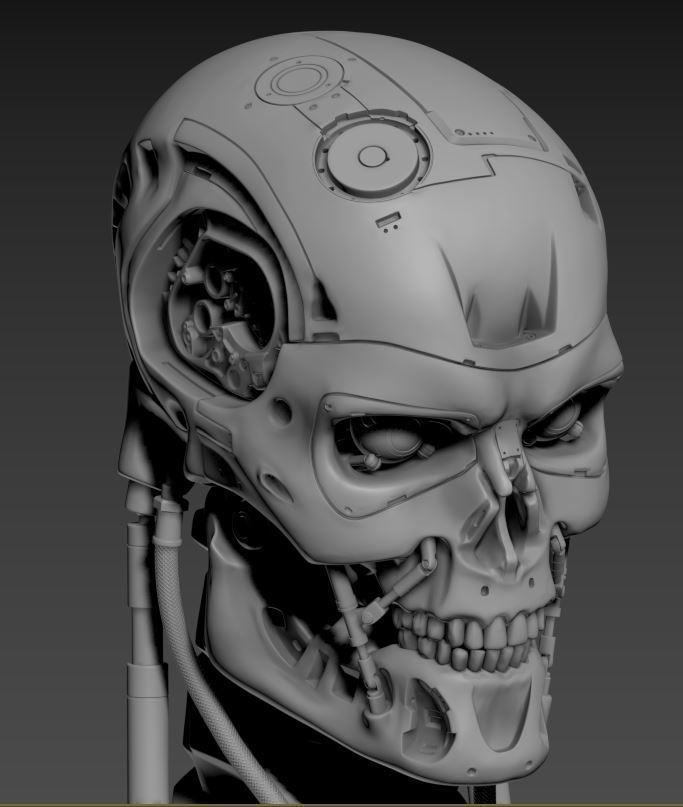 T-800 Skull Terminator 2 Judgment Day V2 Replica 3D print model_36