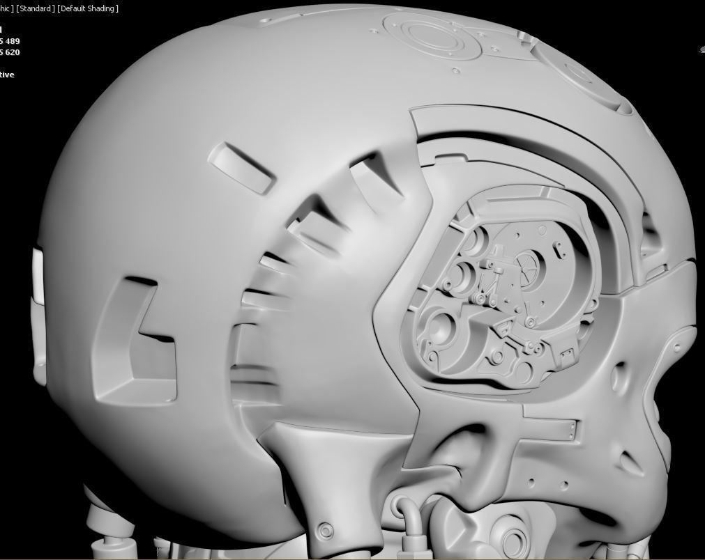 T-800 Skull Terminator 2 Judgment Day V2 Replica 3D print model_35