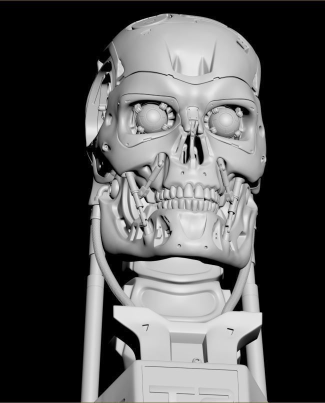 T-800 Skull Terminator 2 Judgment Day V2 Replica 3D print model_32