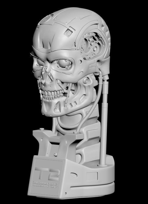 T-800 Skull Terminator 2 Judgment Day V2 Replica 3D print model_25