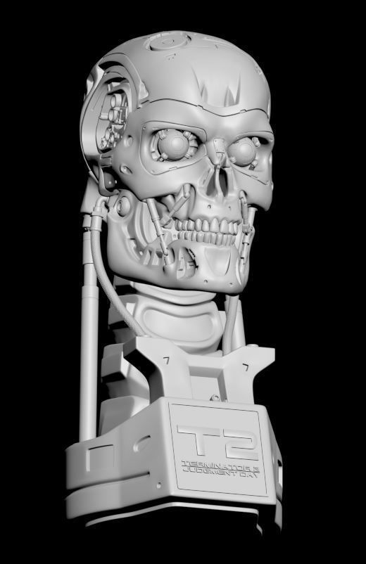 T-800 Skull Terminator 2 Judgment Day V2 Replica 3D print model_26