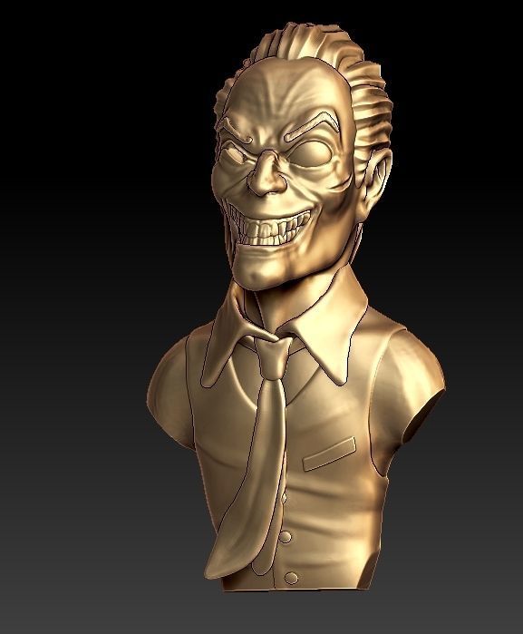 Joker Portrait Pendant 3D print model_6