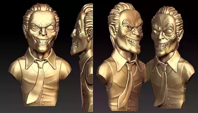 Joker Portrait Pendant 3D print model