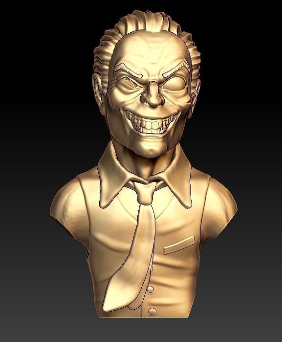 Joker Portrait Pendant 3D print model_1