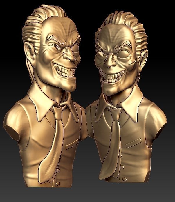 Joker Portrait Pendant 3D print model_5
