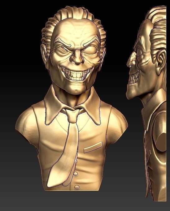 Joker Portrait Pendant 3D print model_2