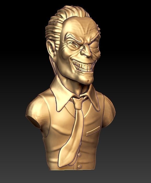 Joker Portrait Pendant 3D print model_7