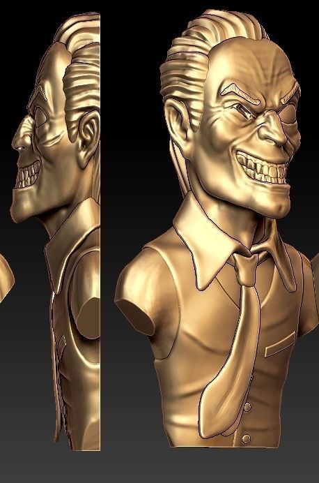 Joker Portrait Pendant 3D print model_4