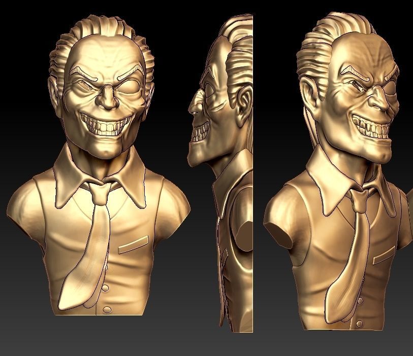 Joker Portrait Pendant 3D print model_3