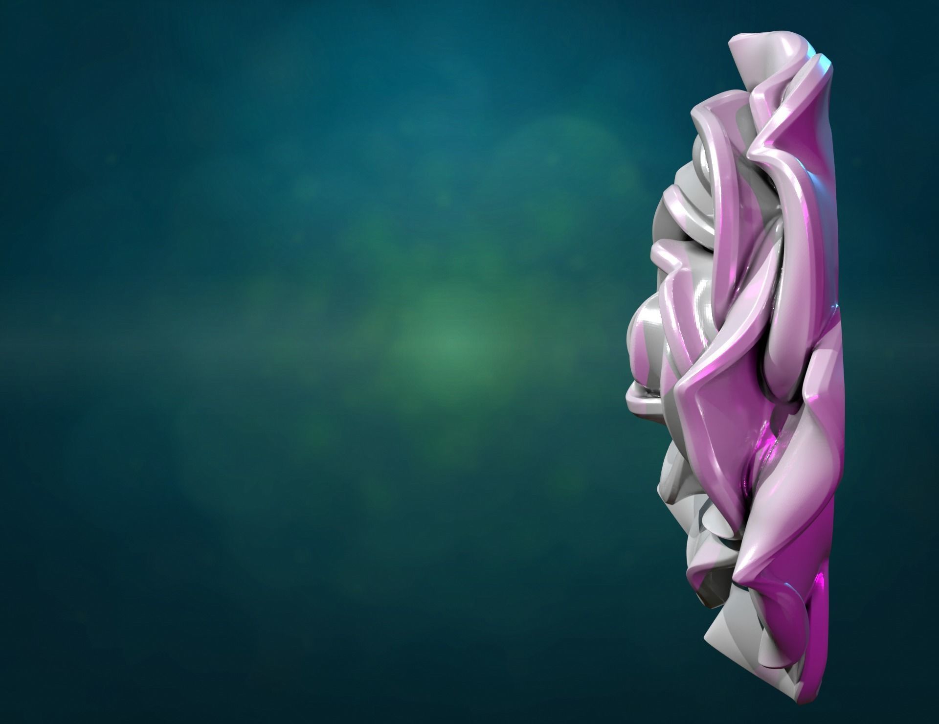 Rose flower i 3D print model_9