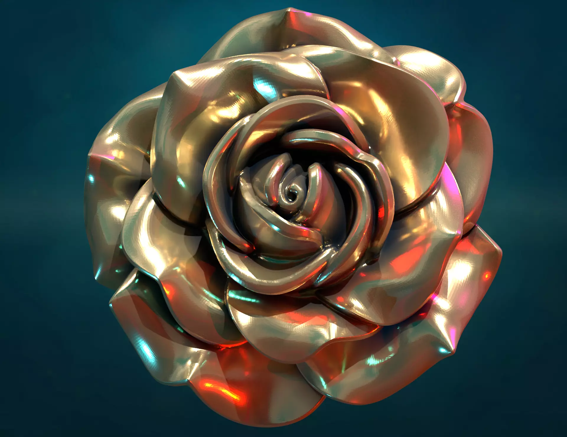 Rose flower i 3D print model_2