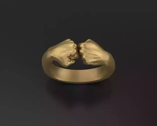 Fist hand Ring 3D print model