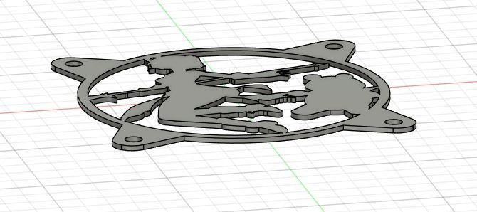 Genshin Impact Xiangling PC fan cover  3D print model_22