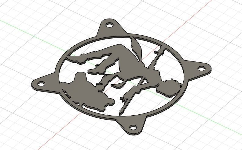 Genshin Impact Xiangling PC fan cover  3D print model_16