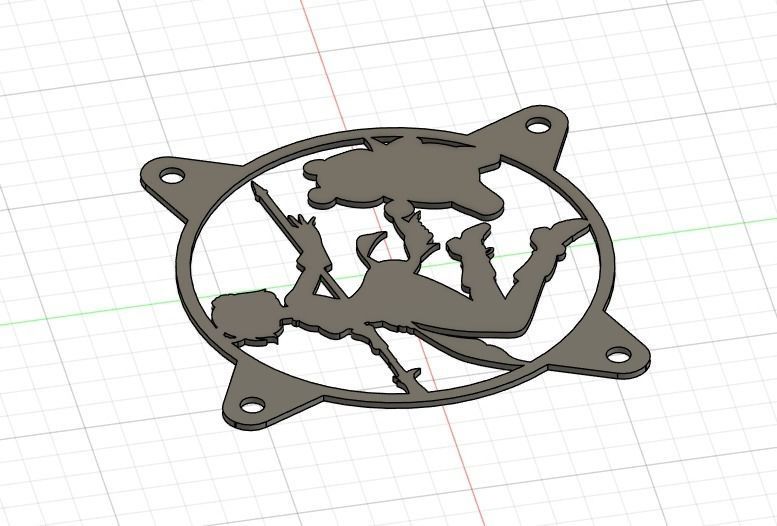 Genshin Impact Xiangling PC fan cover  3D print model_29