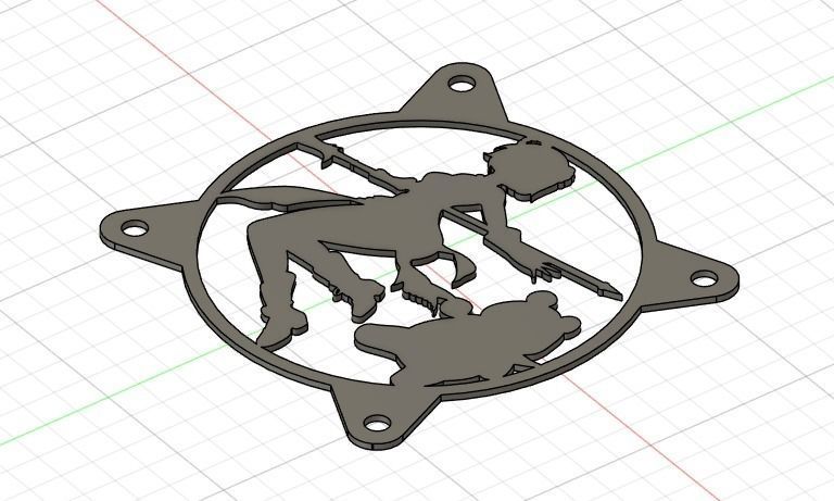 Genshin Impact Xiangling PC fan cover  3D print model_24