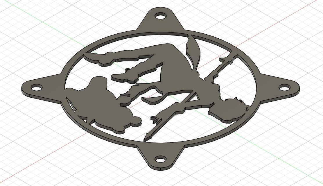 Genshin Impact Xiangling PC fan cover  3D print model_4