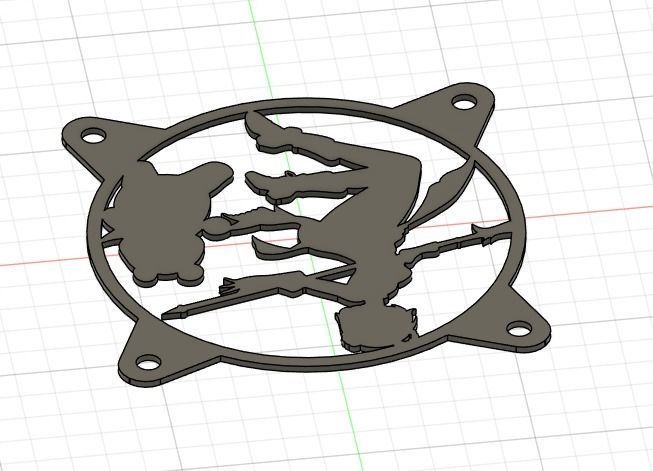 Genshin Impact Xiangling PC fan cover  3D print model_17