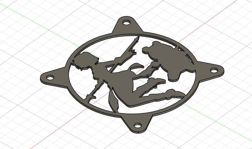 Genshin Impact Xiangling PC fan cover  3D print model_30