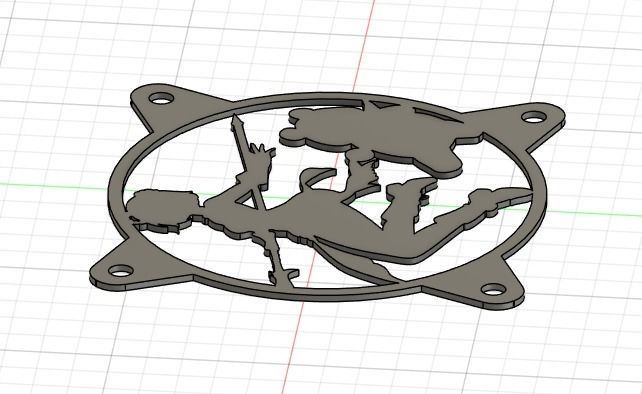 Genshin Impact Xiangling PC fan cover  3D print model_20