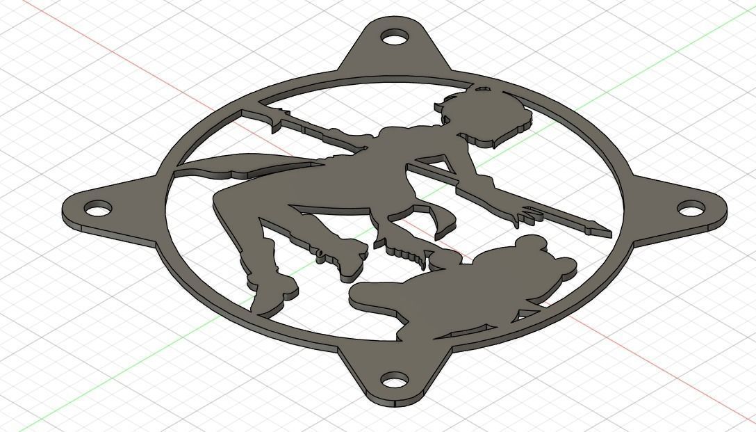 Genshin Impact Xiangling PC fan cover  3D print model_2