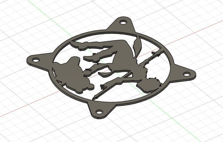 Genshin Impact Xiangling PC fan cover  3D print model_26