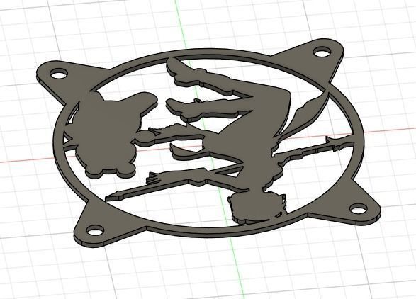 Genshin Impact Xiangling PC fan cover  3D print model_27