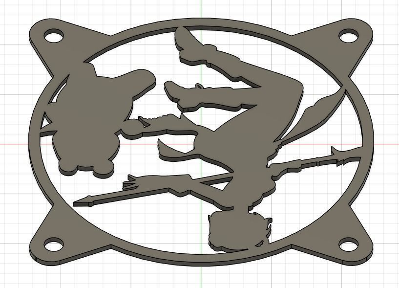 Genshin Impact Xiangling PC fan cover  3D print model_5