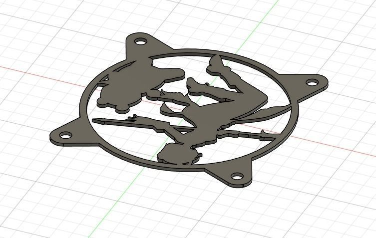 Genshin Impact Xiangling PC fan cover  3D print model_28