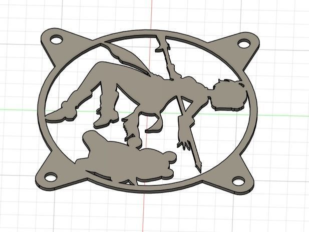 Genshin Impact Xiangling PC fan cover  3D print model_15