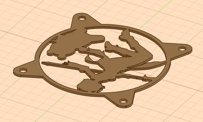 Genshin Impact Xiangling PC fan cover  3D print model_18