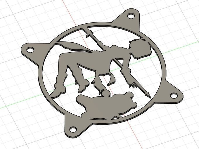 Genshin Impact Xiangling PC fan cover  3D print model_13