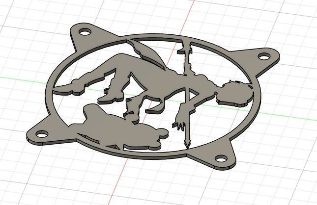 Genshin Impact Xiangling PC fan cover  3D print model_25