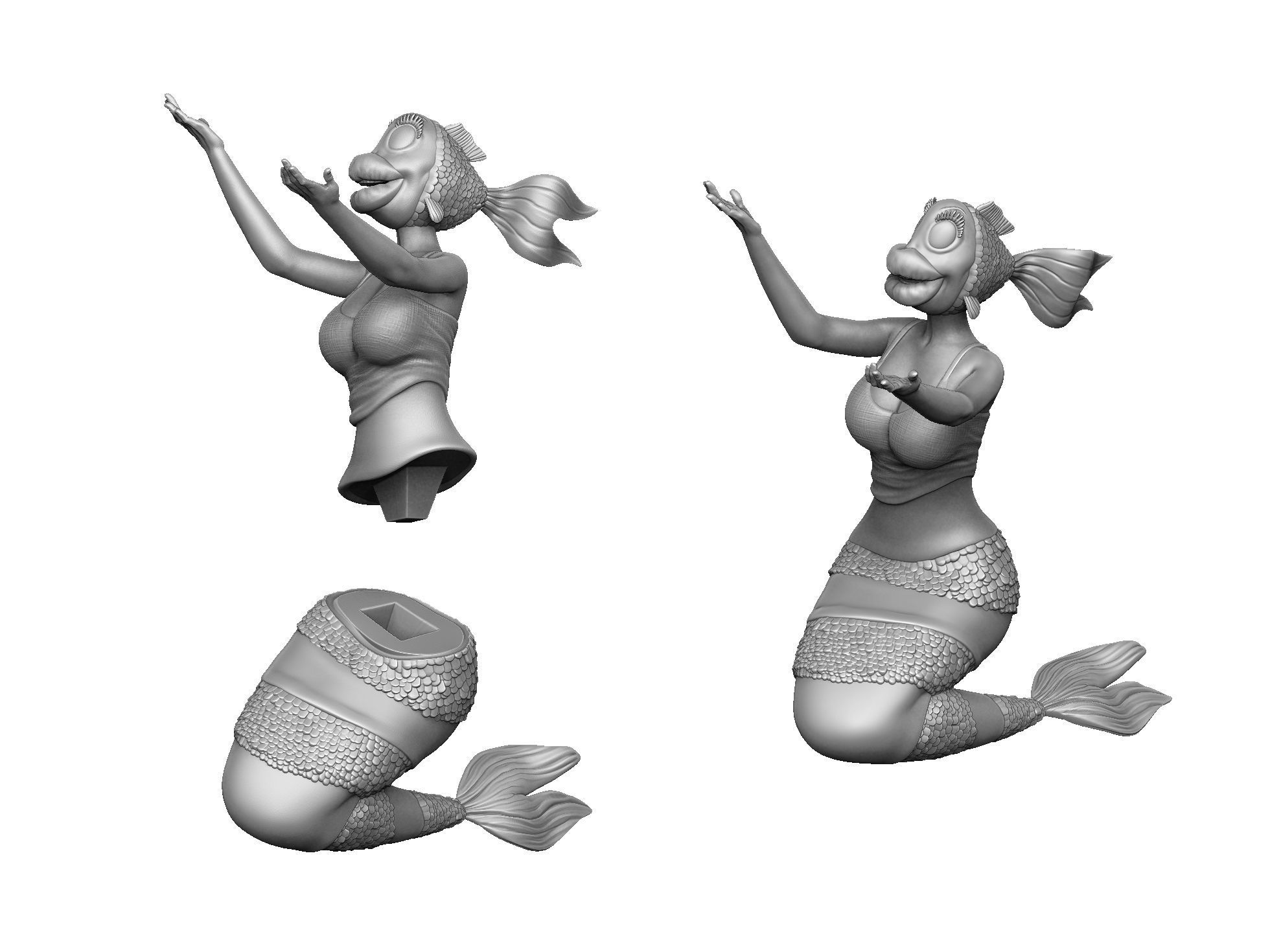 The Rusalka for 3d print STL armenfilm1983 3D print model_24