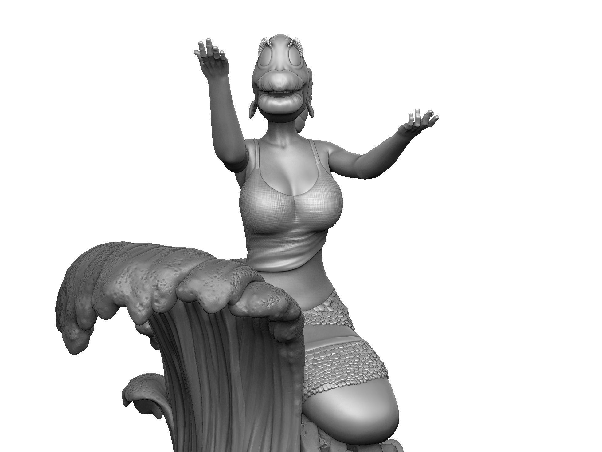 The Rusalka for 3d print STL armenfilm1983 3D print model_10