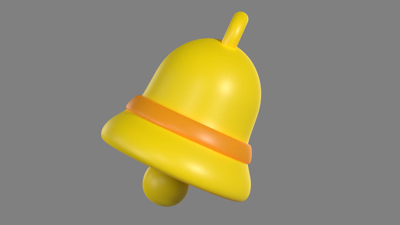 Bell Cartoon Model Low-poly 3D model_5